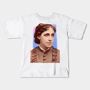 English Novelist Louisa May Alcott illustration Kids T-Shirt